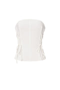 Geweven Katoen Vrouwen Denim Top Elegant Solide Kleur Lente/Zomer