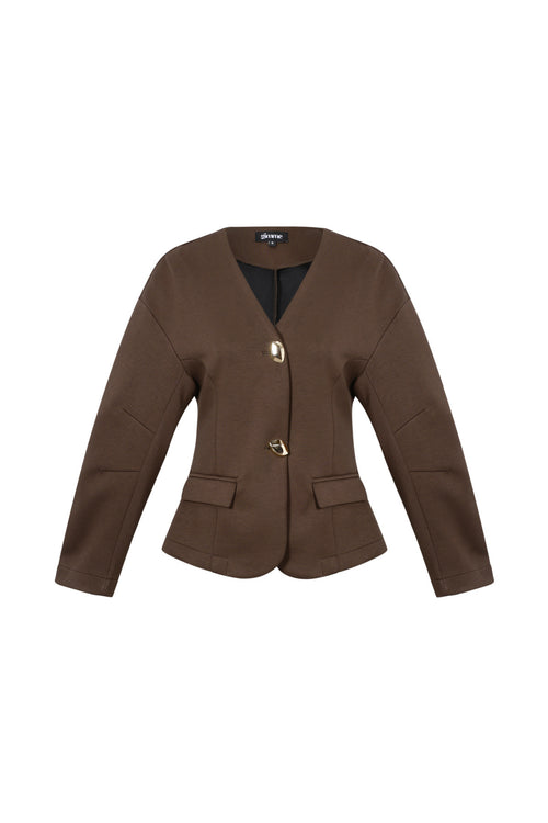 Woven Polyester Fiber Women's Suit Set Elegant Solid Color Fall/Winter