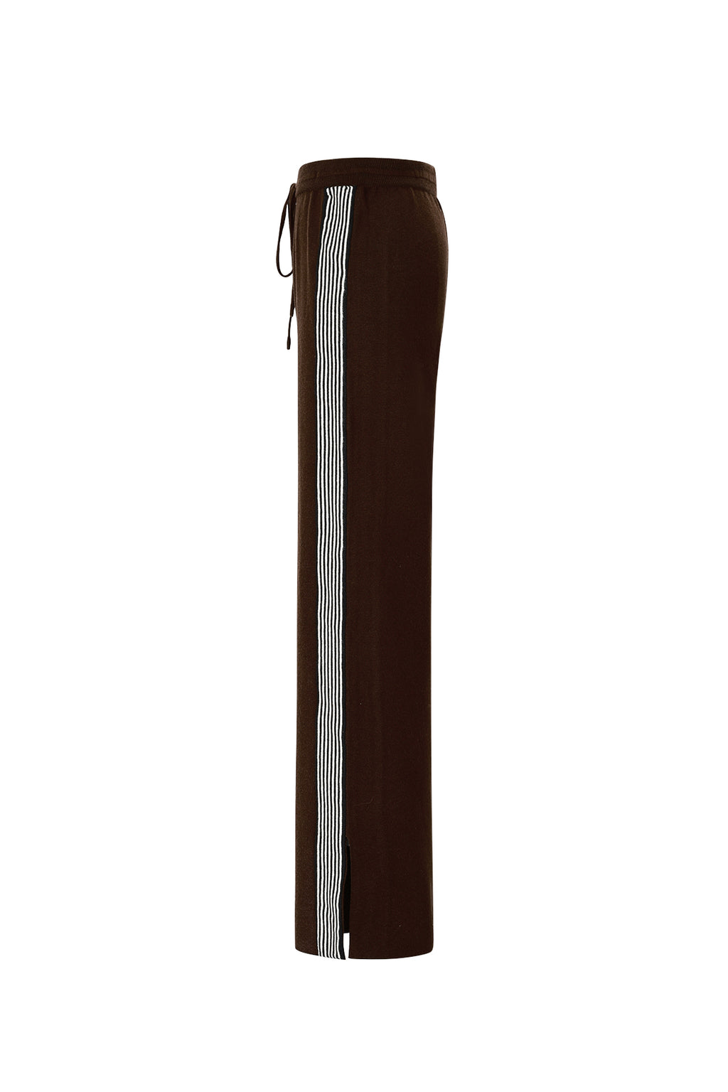 Knitted trousers with stripes